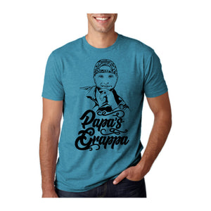 Papa's Portrait Tee, Turquoise, front