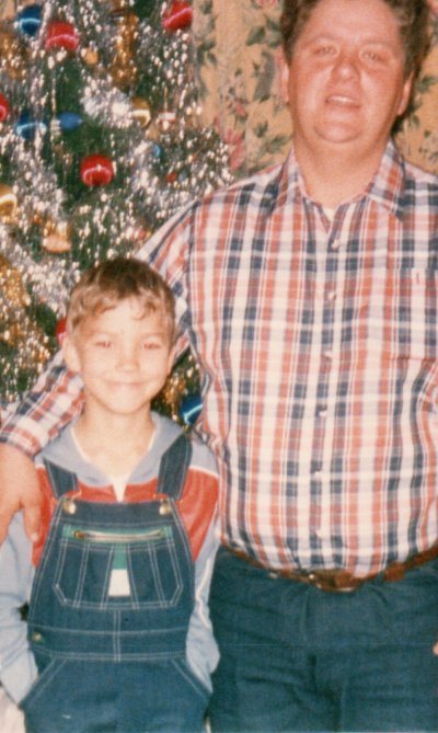 Brian Battle as a child with his grandfather, Papa